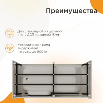 Ванна для людей с частичной утратой опорно-двигательных функции Radomir Грасс 2 в Крыму